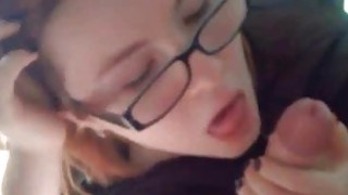 Amateur teen gives a blowjob in this POV
